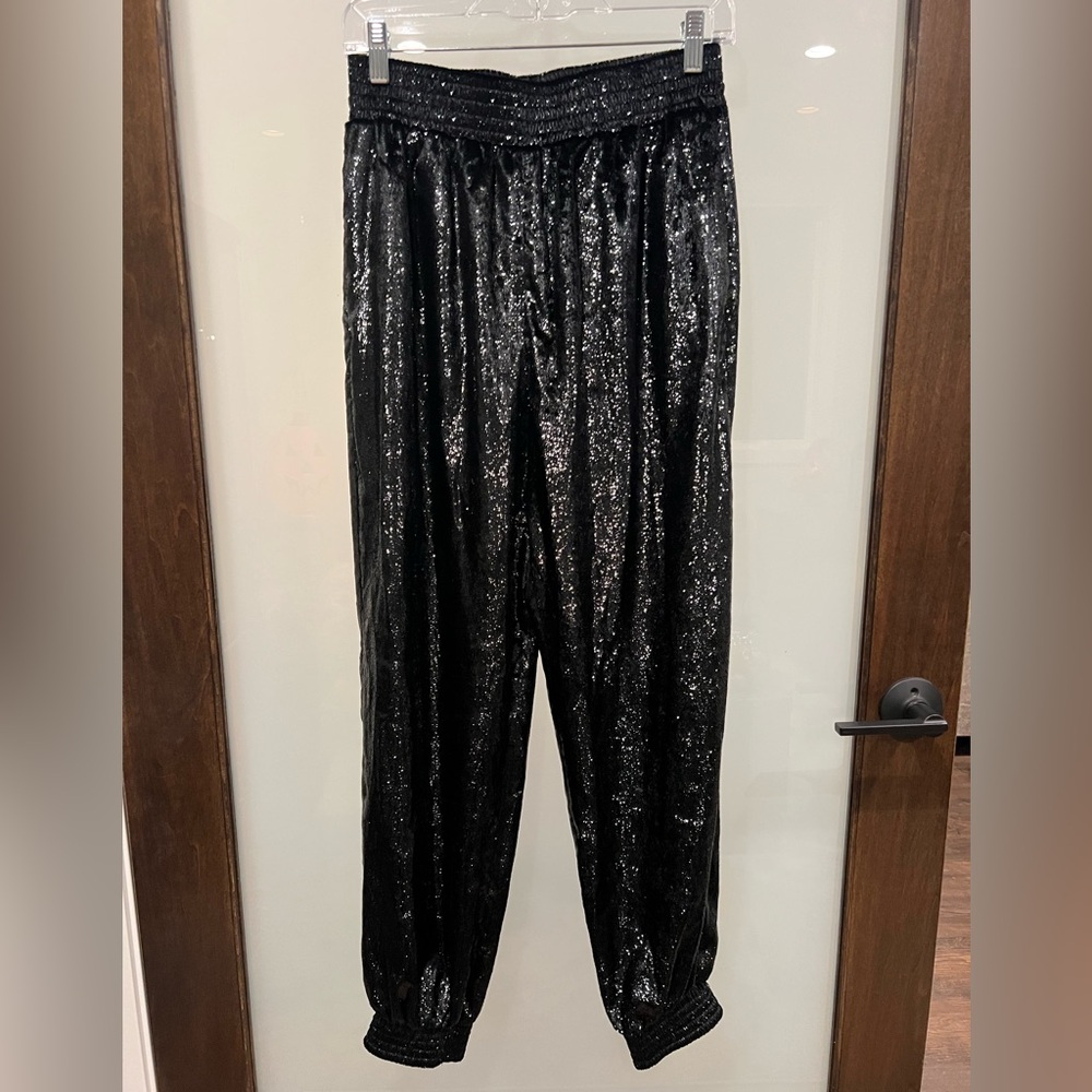 7 For All Mankind Women's small High Shine Velvet Jogger Pant